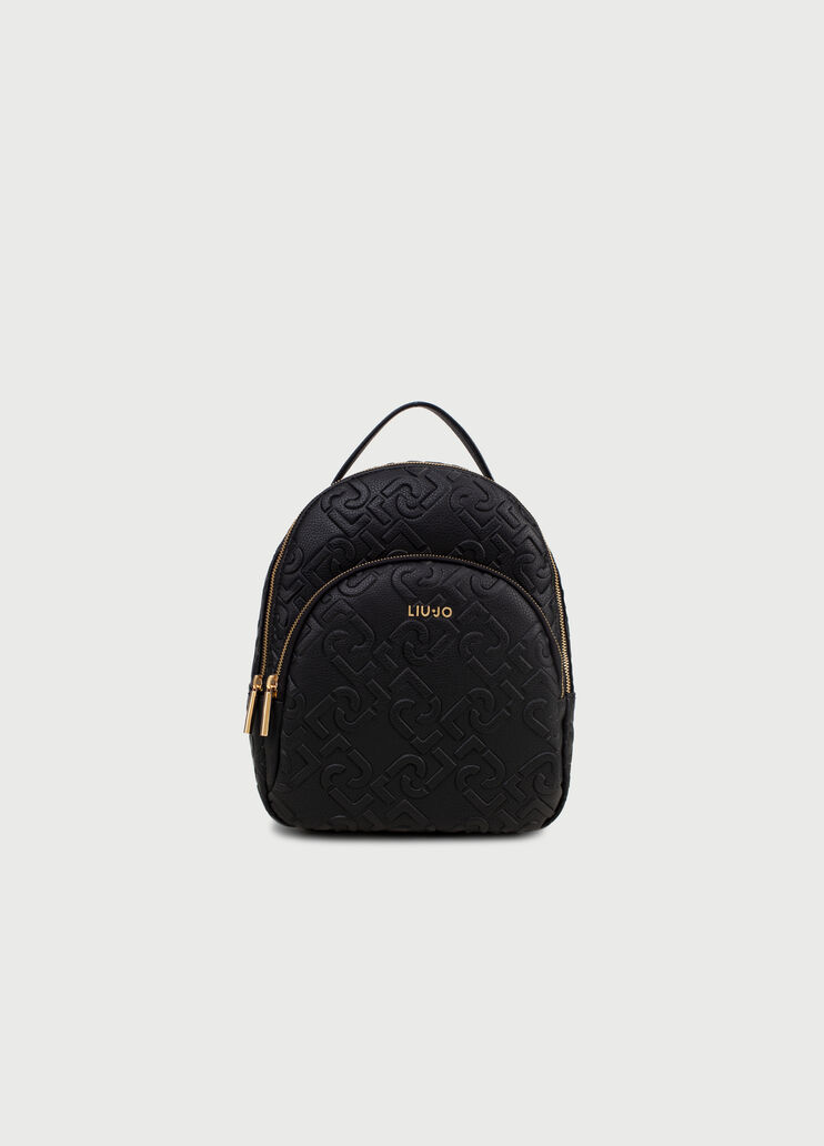Backpack with monogram logo Black Liu Jo - large image number 0 Backpack with monogram logo Black Liu Jo - large image number 0