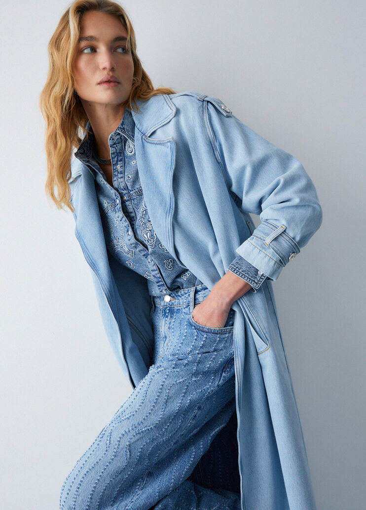 Jeans flare con dettagli laserati denim medio Liu Jo - medium