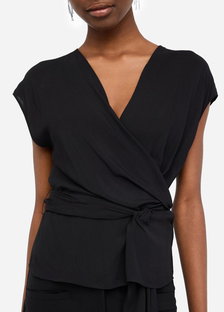 Crepe de chine top black Liu Jo - large image number 2 Crepe de chine top black Liu Jo - large image number 2