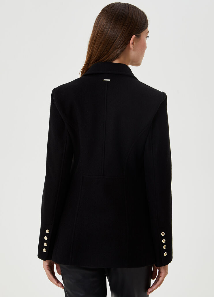 Double-breasted pea coat Black Liu Jo - large image number 1