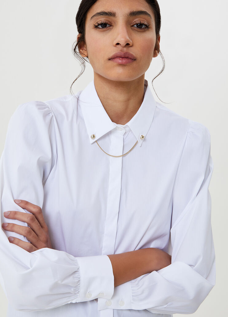 Shirt with metallic details White Liu Jo - large image number 2