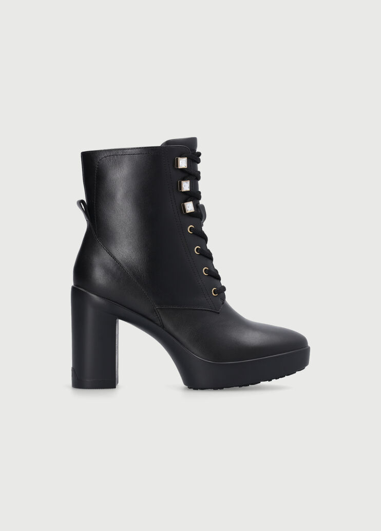 Laceup ankle boots with wide heel black Liu Jo - large image number 1