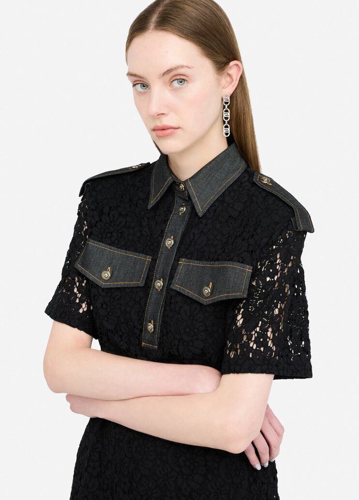 Lace dress black Liu Jo - large image number 2 Lace dress black Liu Jo - large image number 2