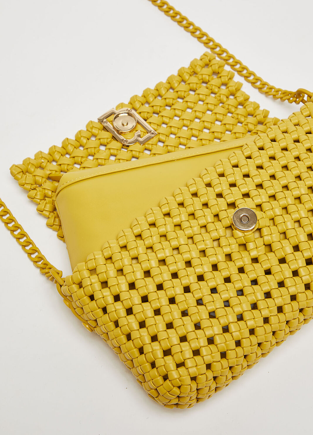 Geflochtene Umh&auml;ngetasche Hellgelb Liu Jo - large image number 4