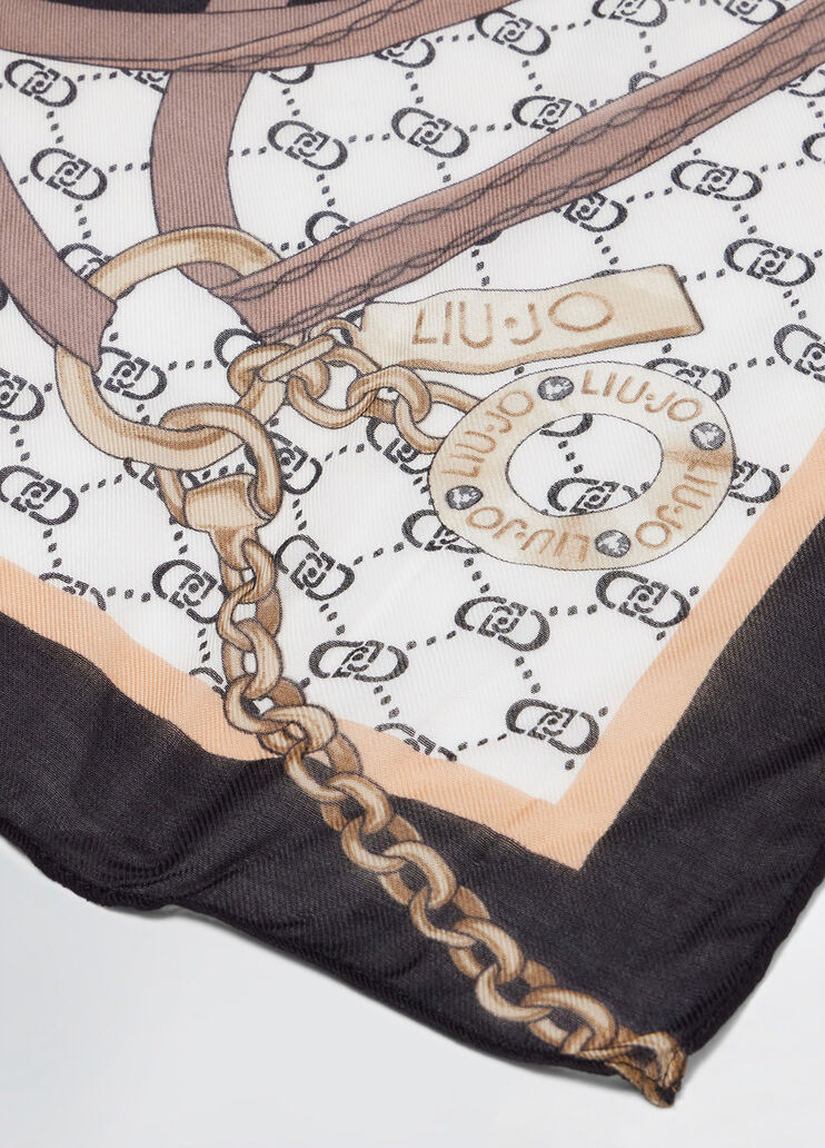 Printed foulard black Liu Jo - large image number 3 Printed foulard black Liu Jo - large image number 3