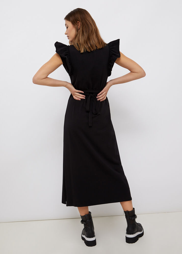 Long eco-friendly dress black/leopard print Liu Jo - large image number 1 Long eco-friendly dress black/leopard print Liu Jo - large image number 1