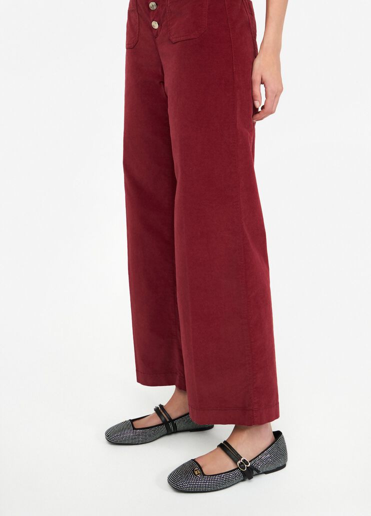 Flared velvet trousers red Liu Jo - large image number 3 Flared velvet trousers red Liu Jo - large image number 3