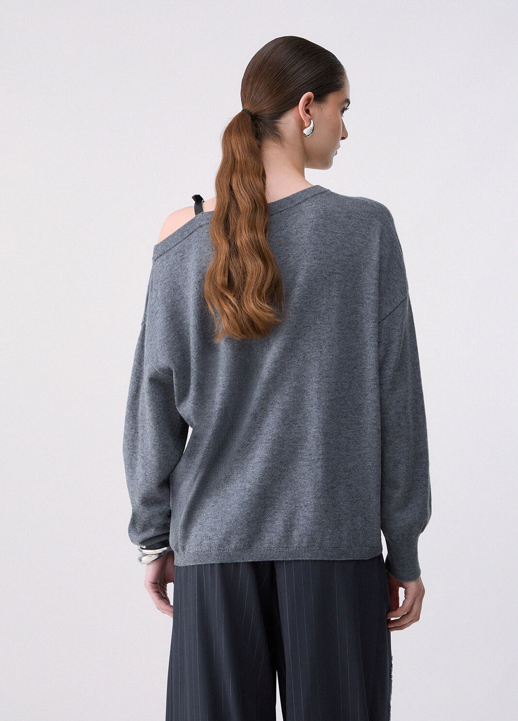 Knit in wool with buckle grey m&eacute;lange Liu Jo - large image number 1