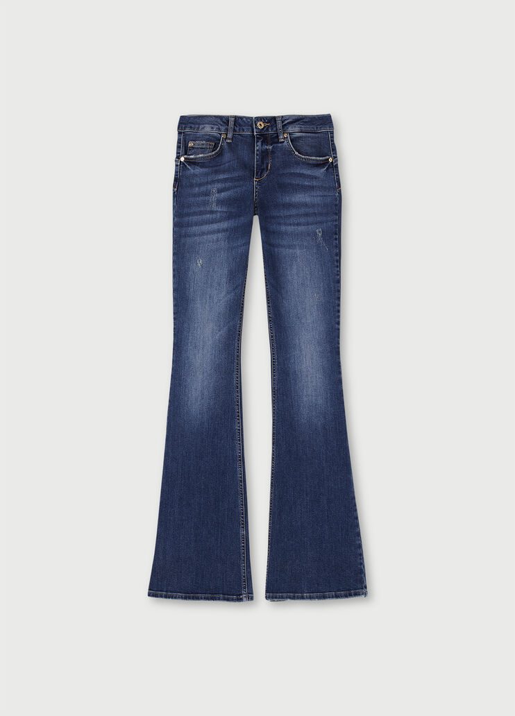 High-rise bell-bottom jeans Blue Liu Jo - large image number 4