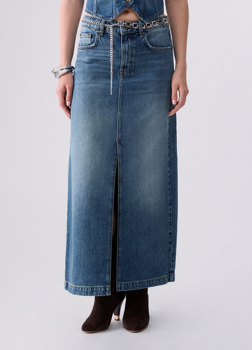 Long Denim Skirt blue denim Liu Jo - large image number 0