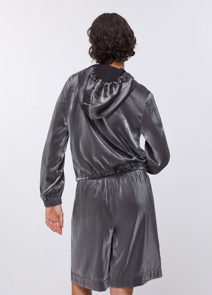 Giacca laminata con cappuccio grigio Liu Jo - large image number 1