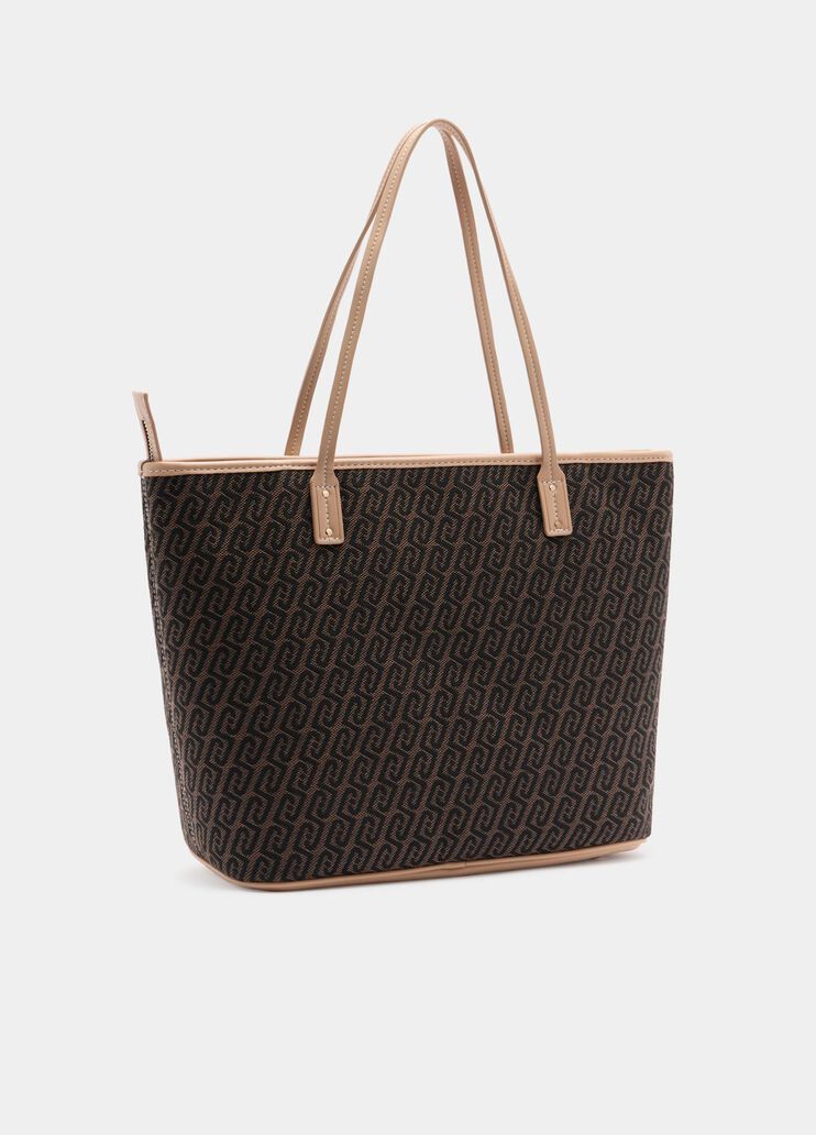Tote Bag aus Jacquard-Gewebe Dunkelbraun Liu Jo - large image number 2