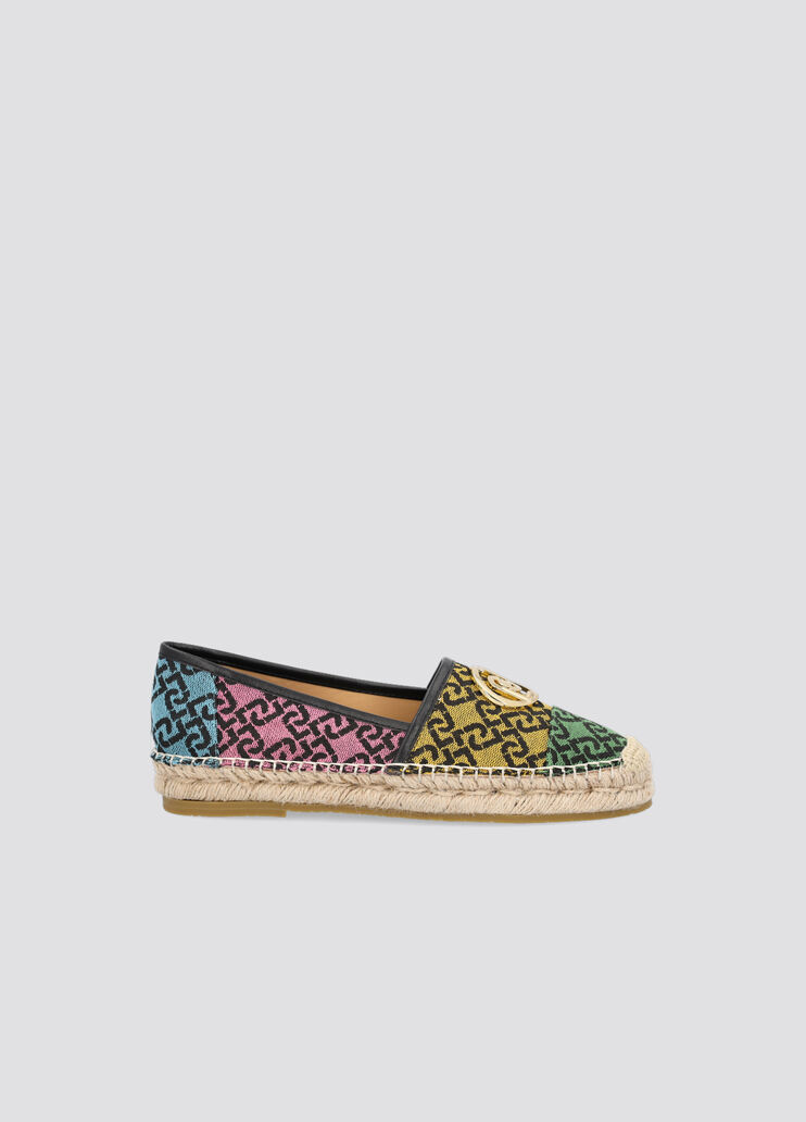 Mehrfarbige Espadrille mit Jacquard-Logo Mehrfarbig Liu Jo - large image number 0 Mehrfarbige Espadrille mit Jacquard-Logo Mehrfarbig Liu Jo - large image number 0