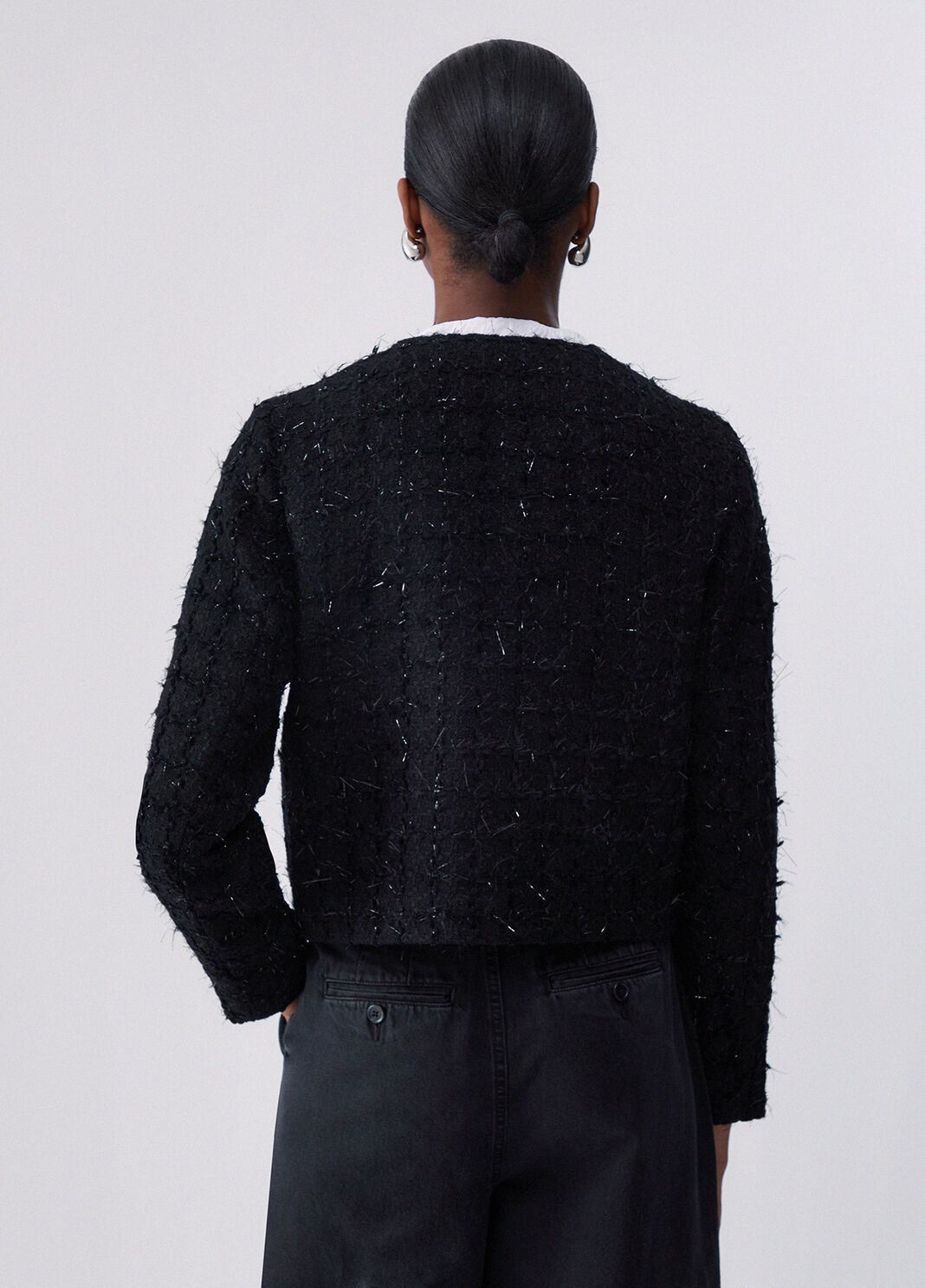 Boucl&eacute;-Jacke schwarz Liu Jo - large image number 1