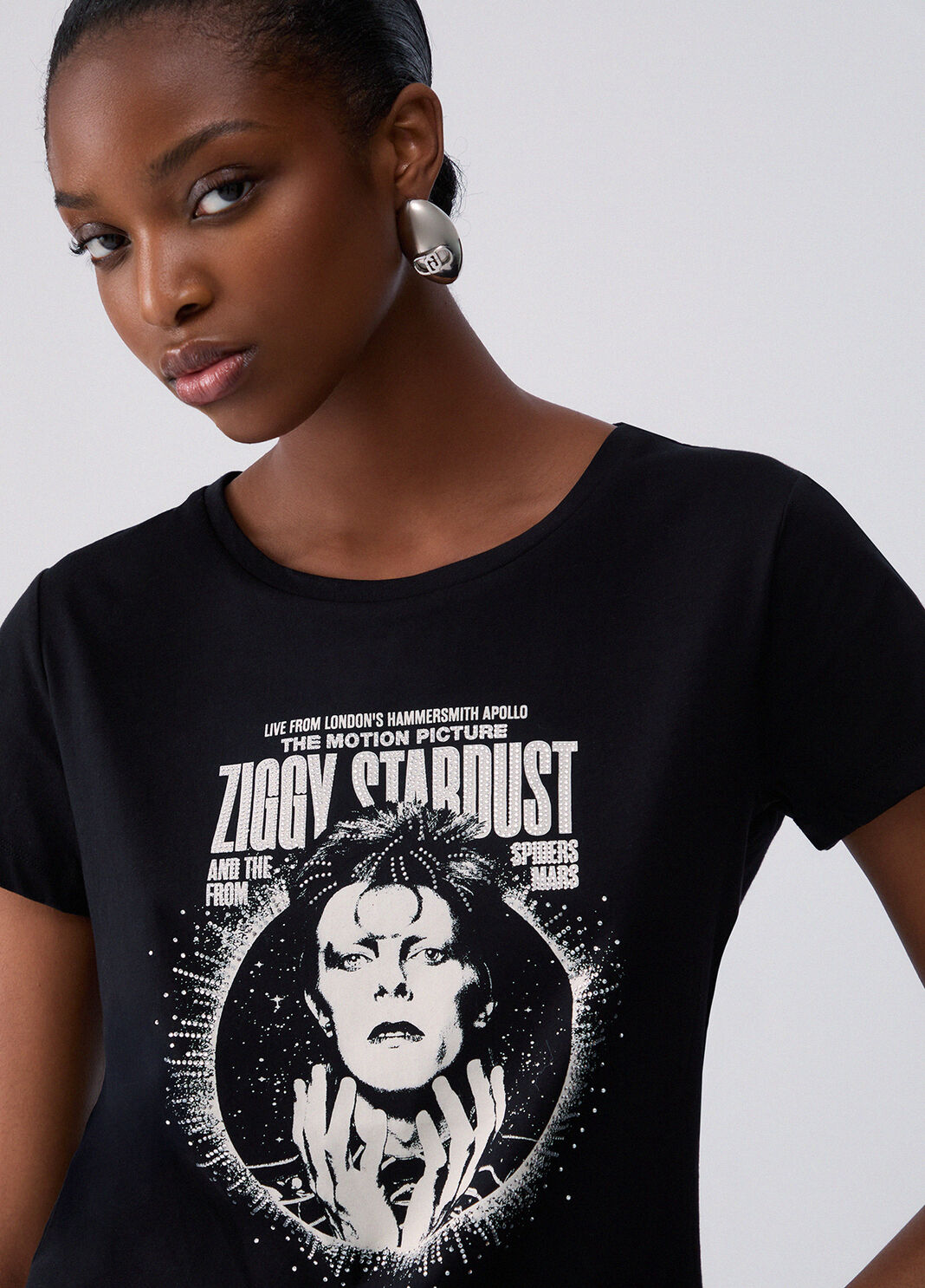 T-shirt with print black/face Liu Jo - large image number 4