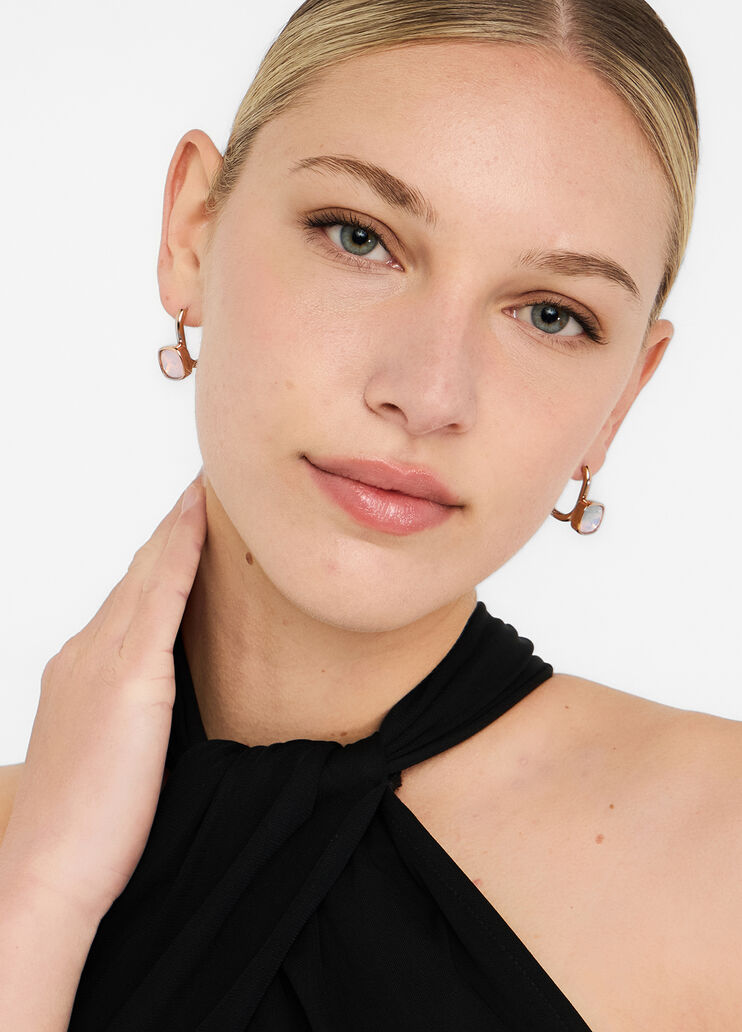 Earrings with gemstones pink Liu Jo - medium Earrings with gemstones pink Liu Jo - medium