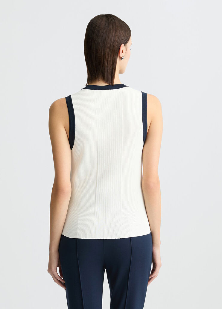 White ribbed top white Liu Jo - large image number 1 White ribbed top white Liu Jo - large image number 1