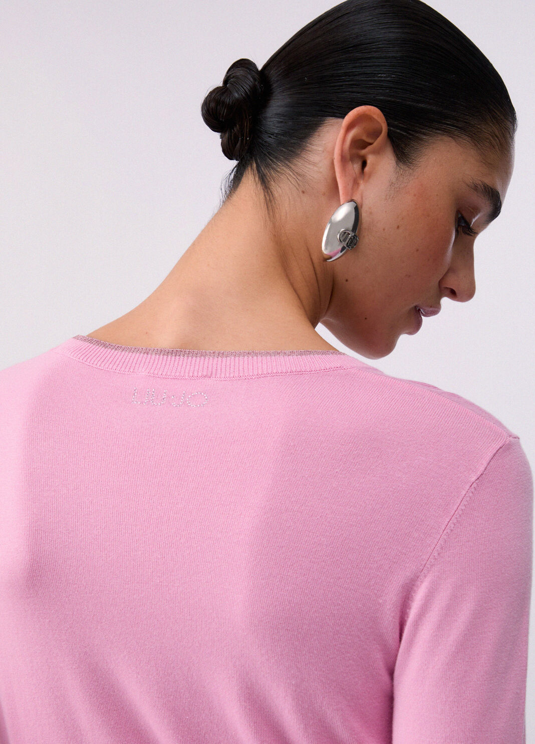 Pullover mit Schlitzen Pfirsich Liu Jo - large image number 4