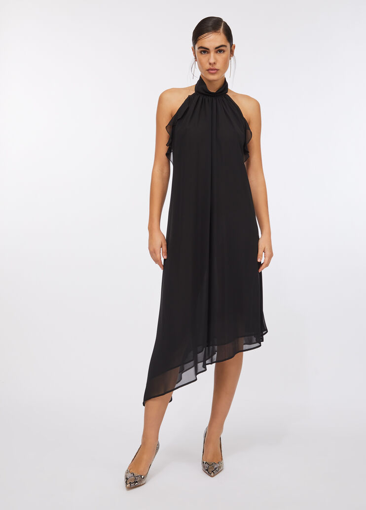 Abito elegante con rouches nero Liu Jo - large image number 0