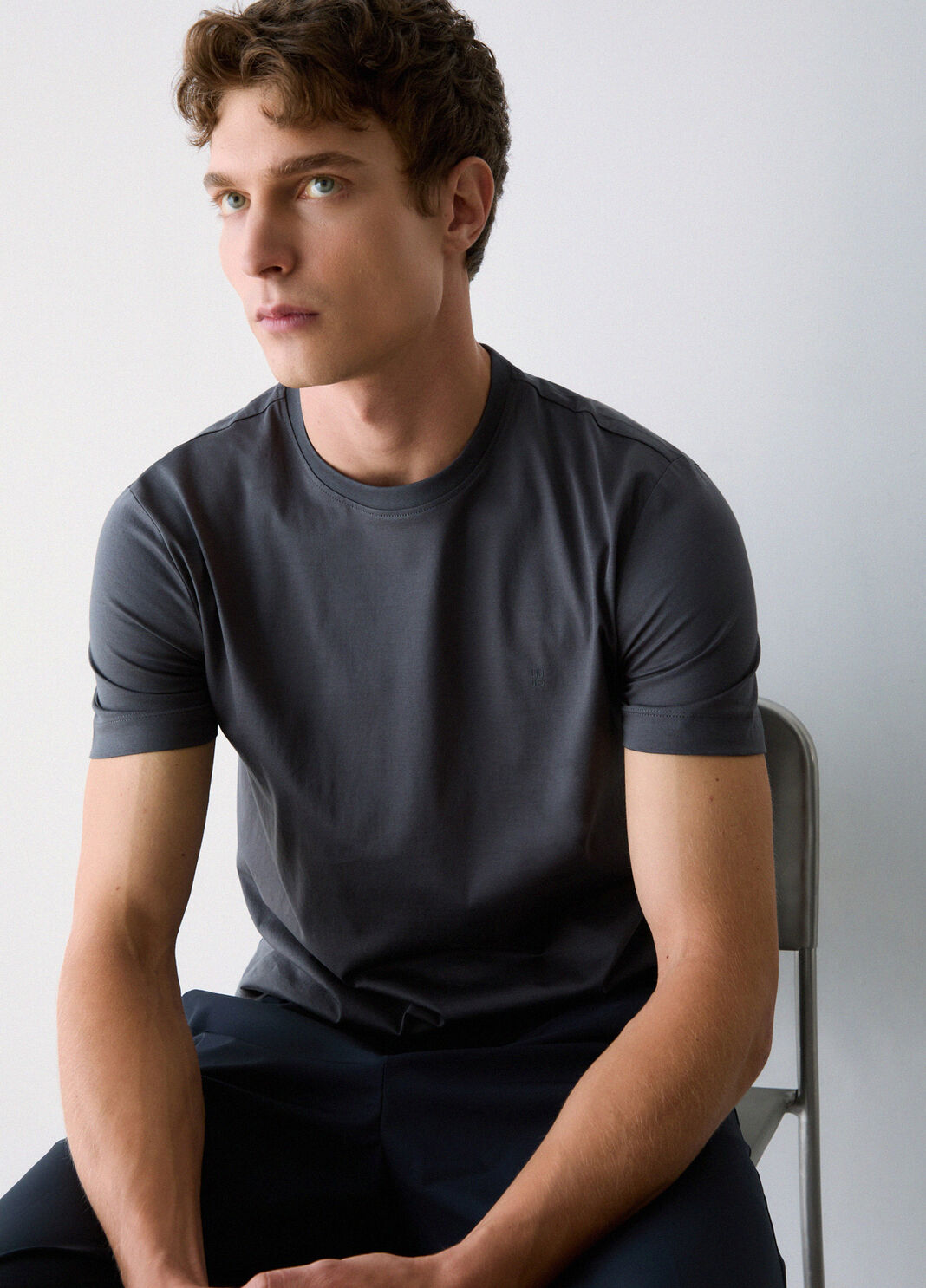 Embroidered Logo T-shirt dark grey Liu Jo - large image number 3