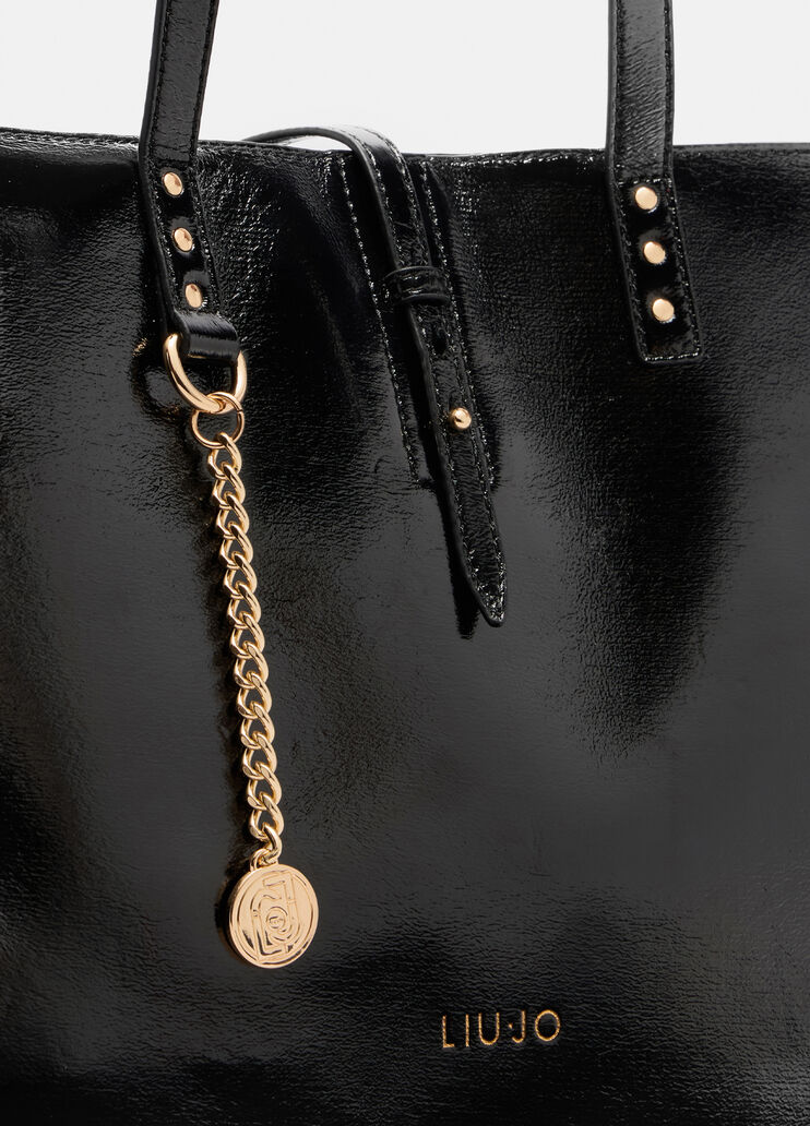 Große Tote Bag Glossy Schwarz Liu Jo - large image number 5 Große Tote Bag Glossy Schwarz Liu Jo - large image number 5