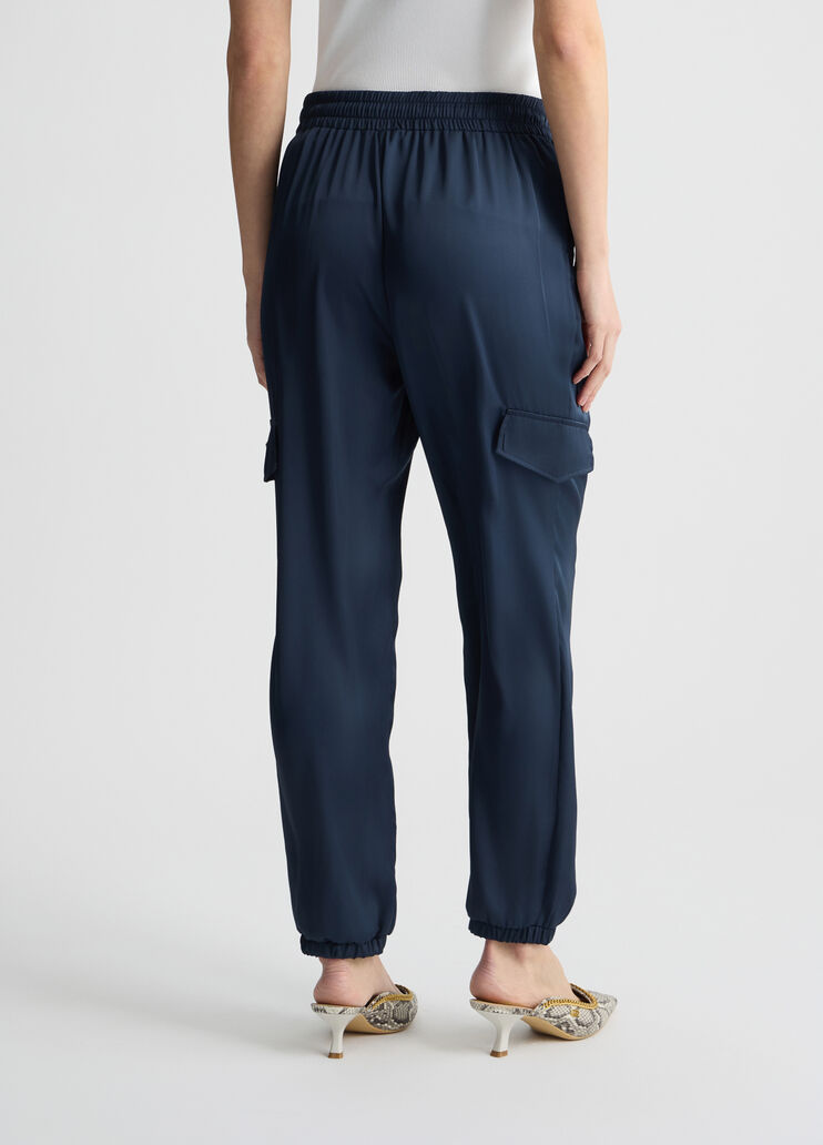 Satin jogging trousers blue Liu Jo - large image number 1 Satin jogging trousers blue Liu Jo - large image number 1