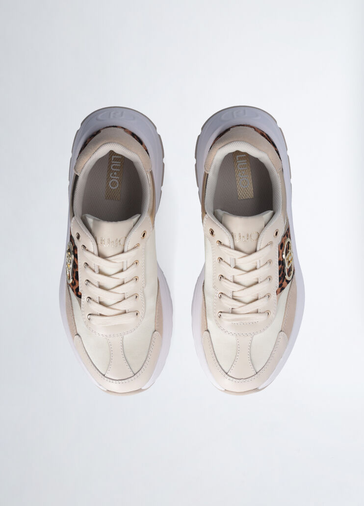 Sneakers with pony hair details beige/animal-print Liu Jo - large image number 6 Sneakers with pony hair details beige/animal-print Liu Jo - large image number 6