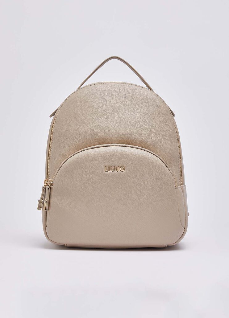 Backpack with logo white Liu Jo - medium