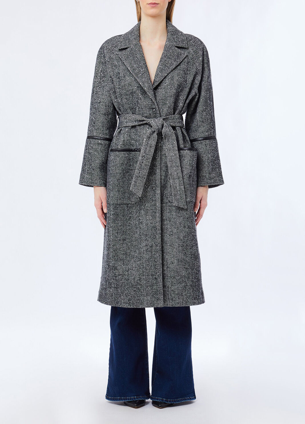 Cappotto spinato in misto lana grigio Liu Jo - large image number 0