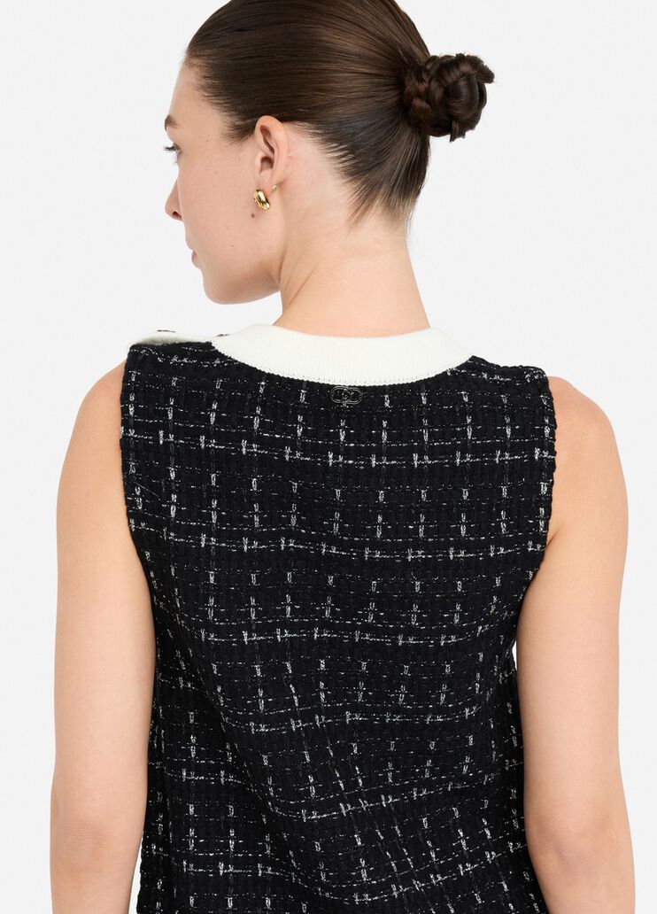 Short wool-blend dress black Liu Jo - large image number 4 Short wool-blend dress black Liu Jo - large image number 4