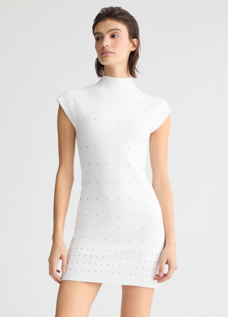 Knit dress with studs white wool Liu Jo - medium Knit dress with studs white wool Liu Jo - medium