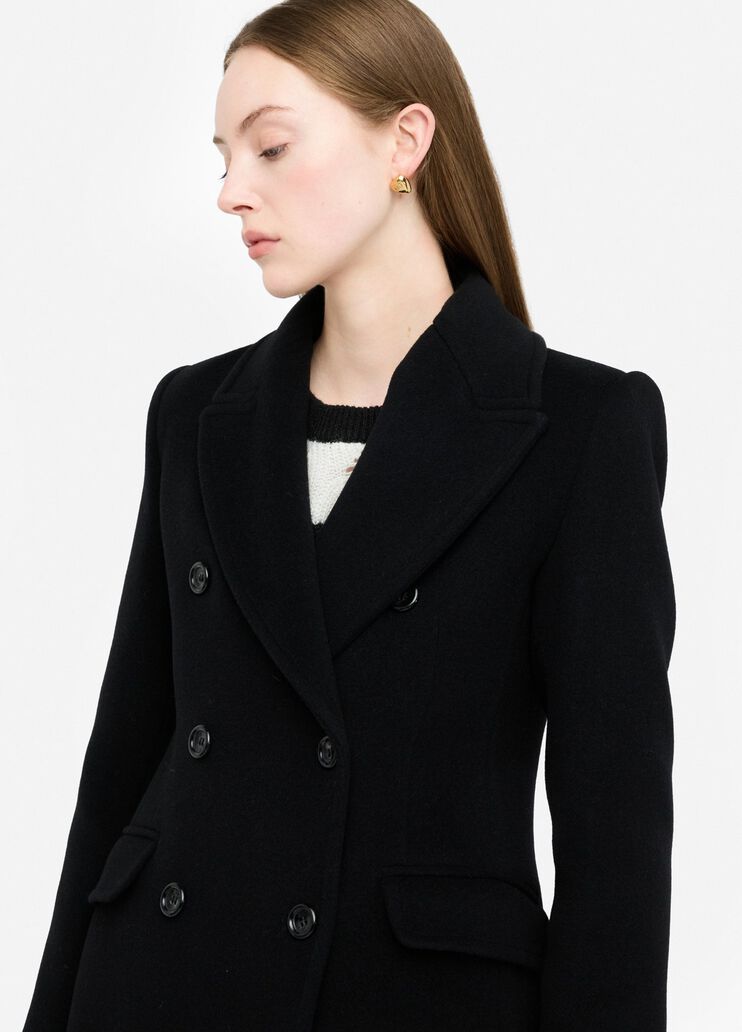 Double-breasted wool coat black Liu Jo - large image number 2