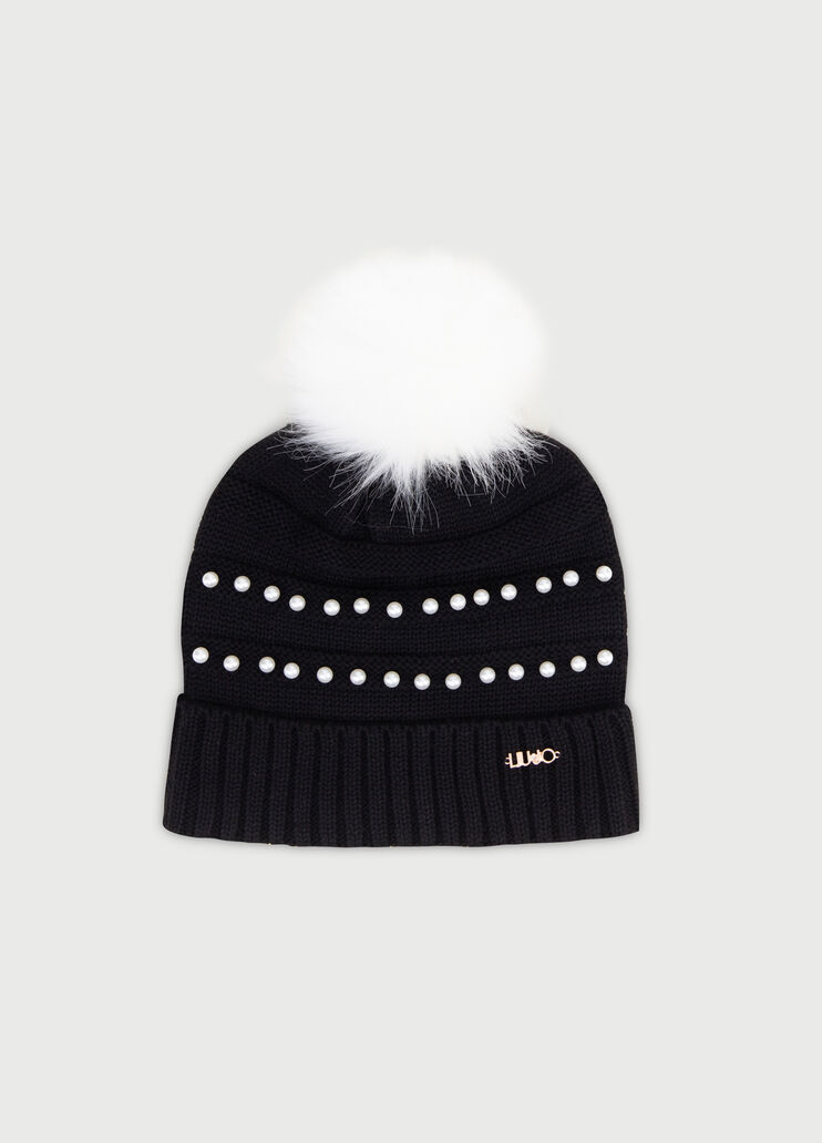 Beret with beads Black Liu Jo - large image number 0
