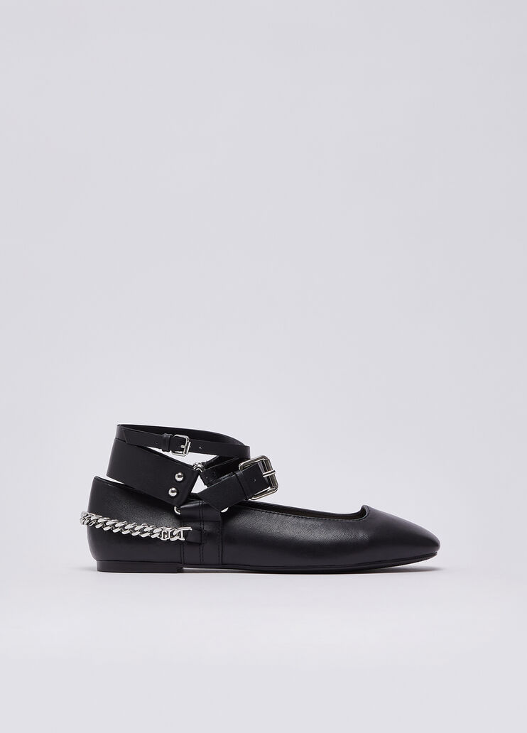 Ballet flats in leather black Liu Jo - medium