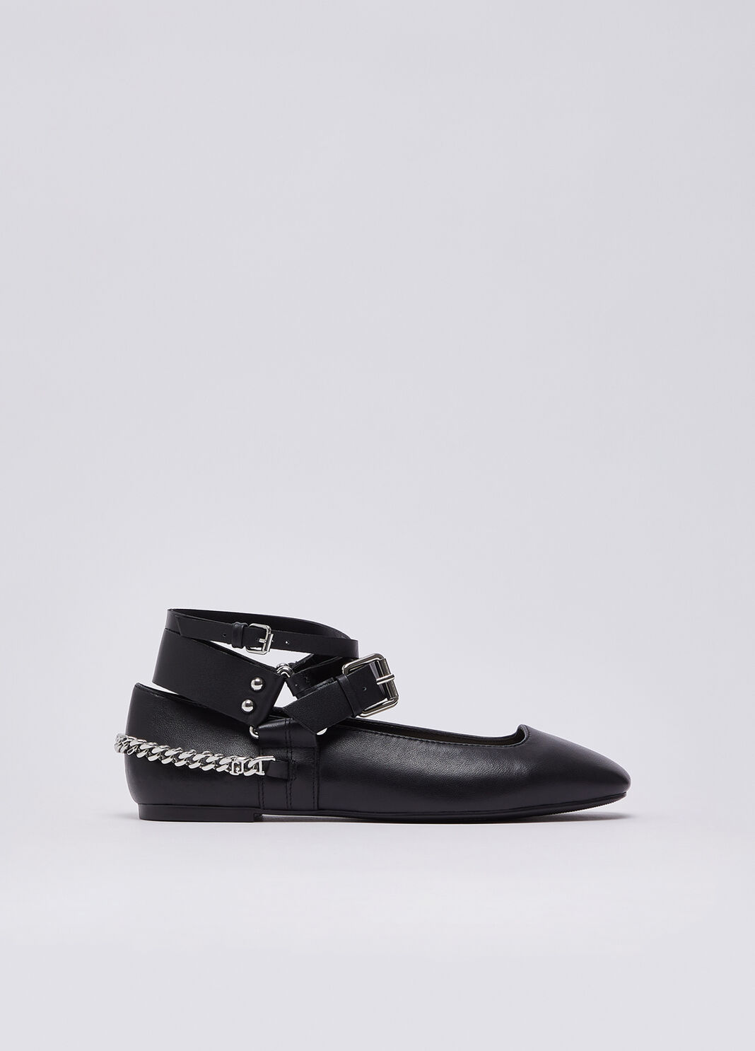 Ballet flats in leather black Liu Jo - large image number 1