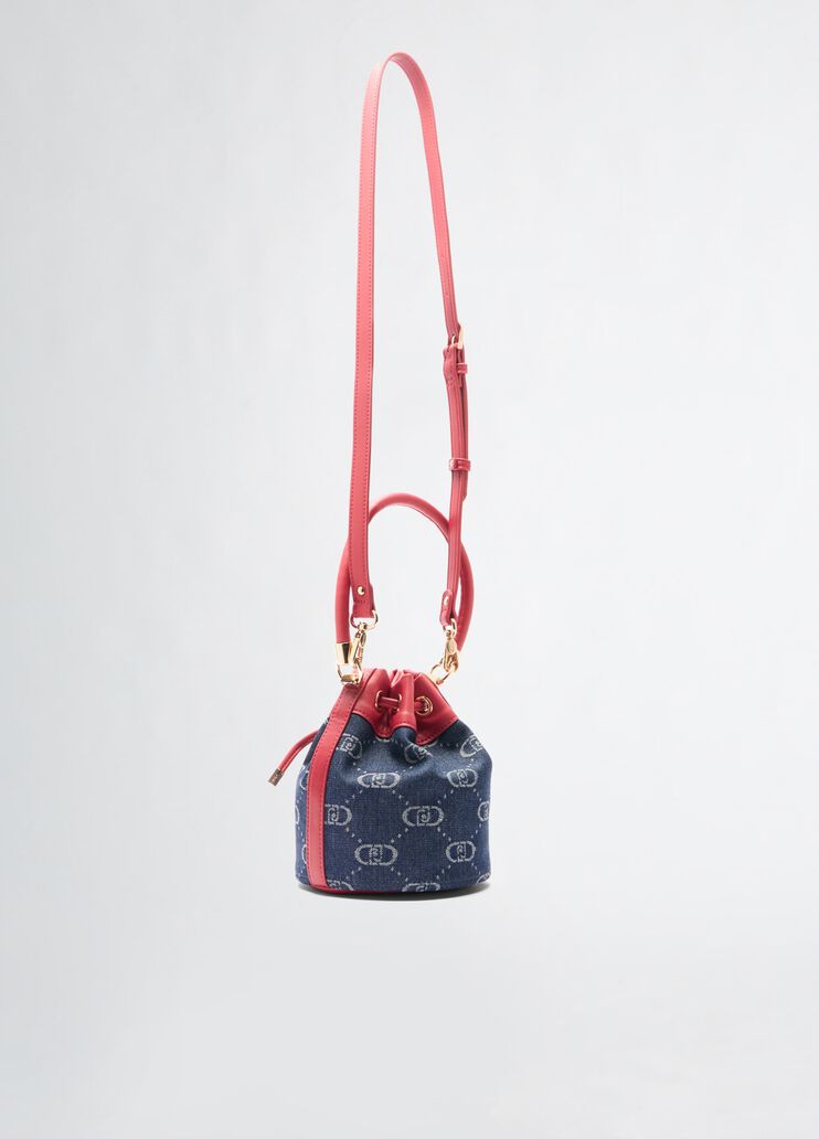 Small jacquard bucket bag dark denim Liu Jo - large image number 3 Small jacquard bucket bag dark denim Liu Jo - large image number 3