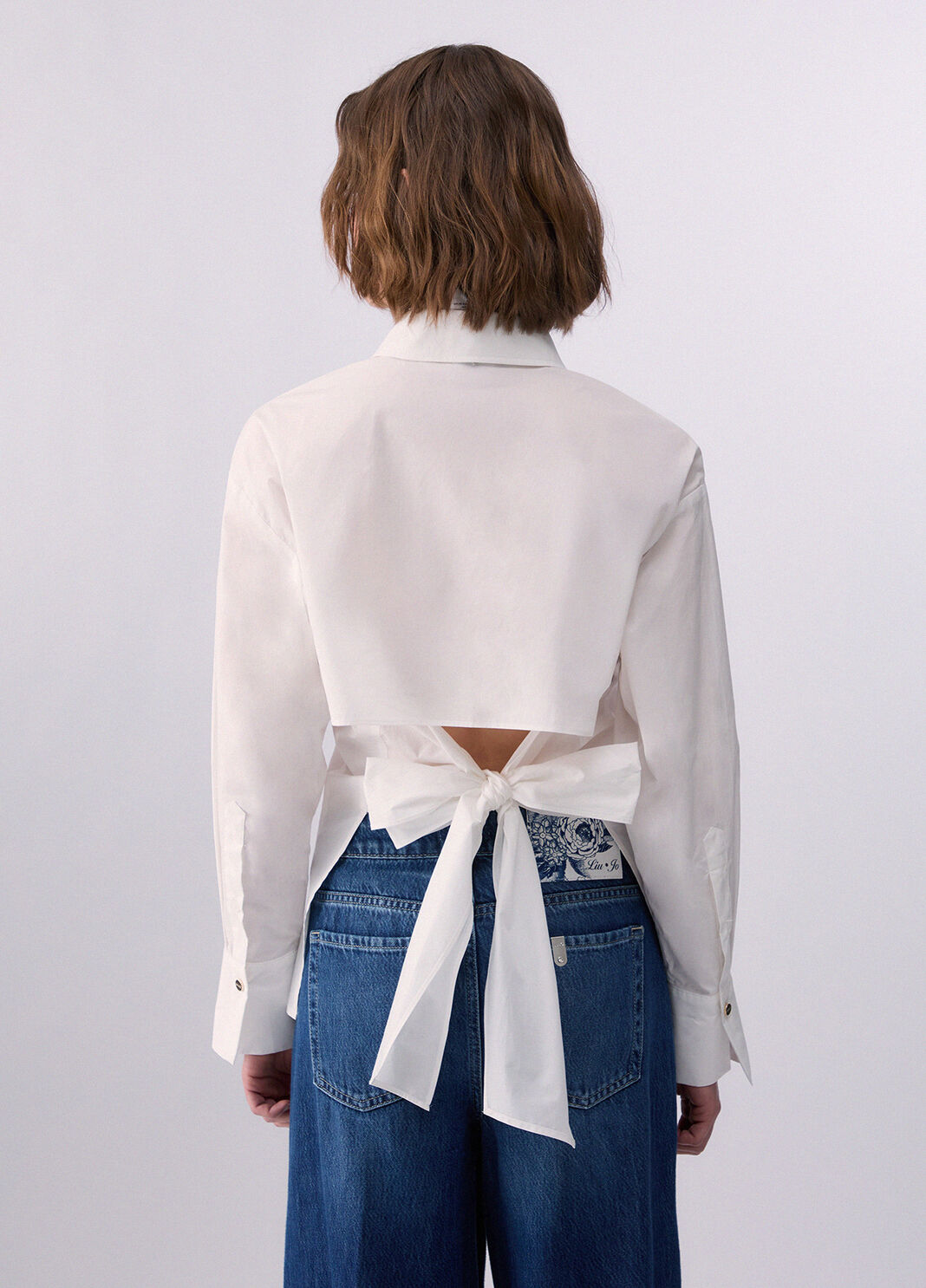 Shirt with bow white wool Liu Jo - large image number 1