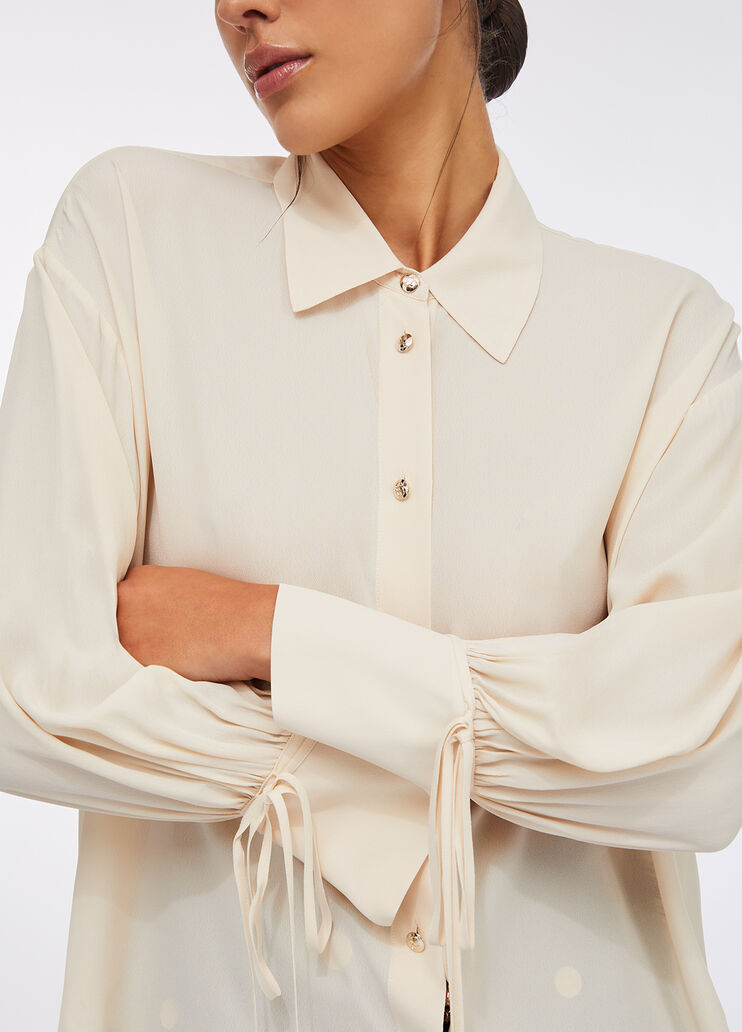 Hemdbluse aus Crêpe de Chine Elfenbein Liu Jo - medium