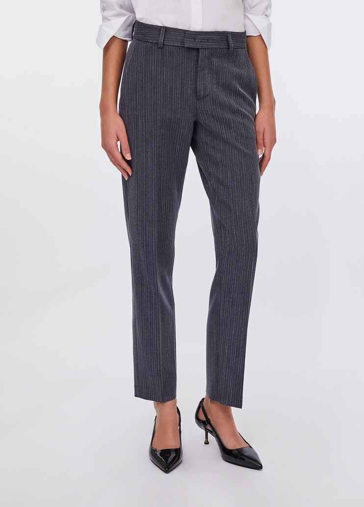 Flanellhose mit Nadelstreifen Blau mit Nadelstreifen Liu Jo - medium Flanellhose mit Nadelstreifen Blau mit Nadelstreifen Liu Jo - medium