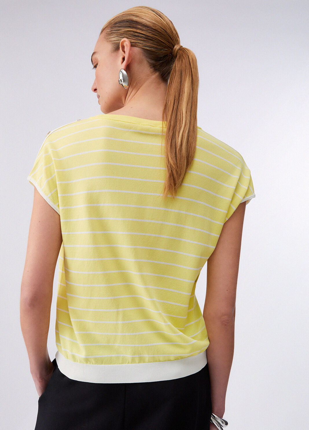 Gestreiftes Top gelb Liu Jo - large image number 1