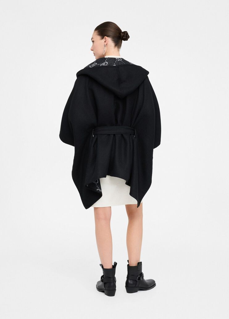 Poncho mit Kapuze Schwarz Liu Jo - large image number 1 Poncho mit Kapuze Schwarz Liu Jo - large image number 1