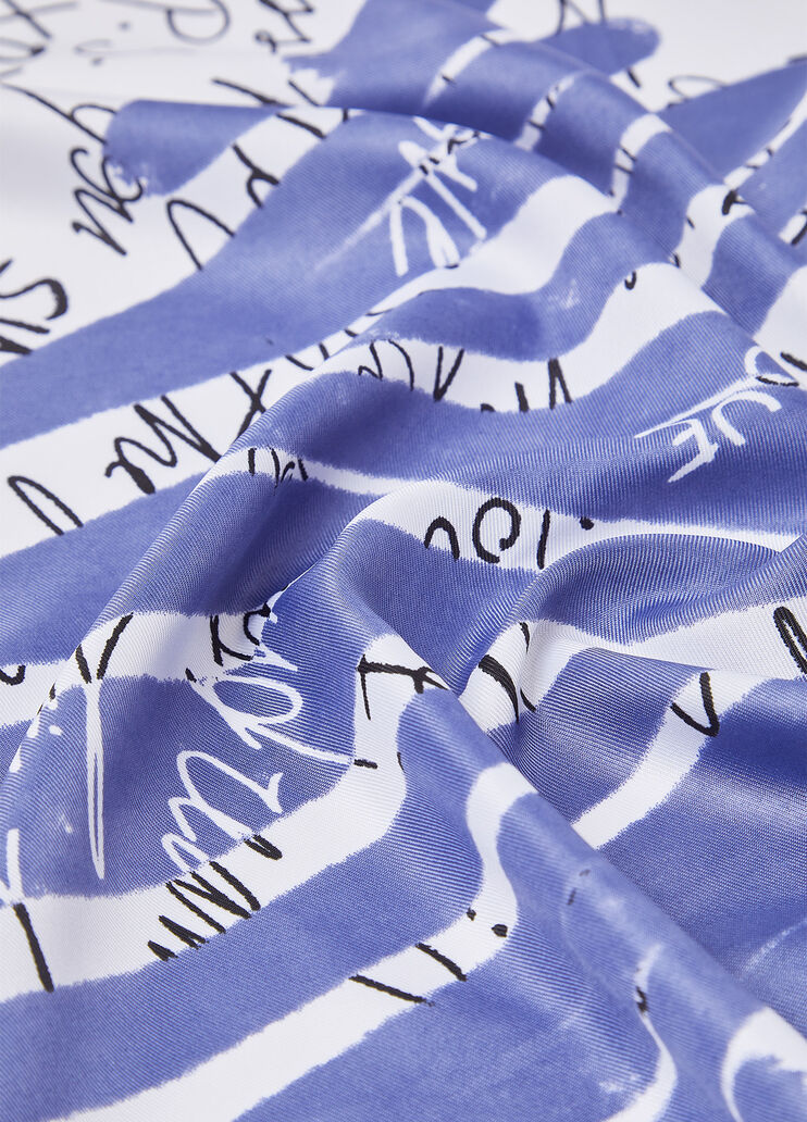 Scarf with heart print light denim Liu Jo - medium