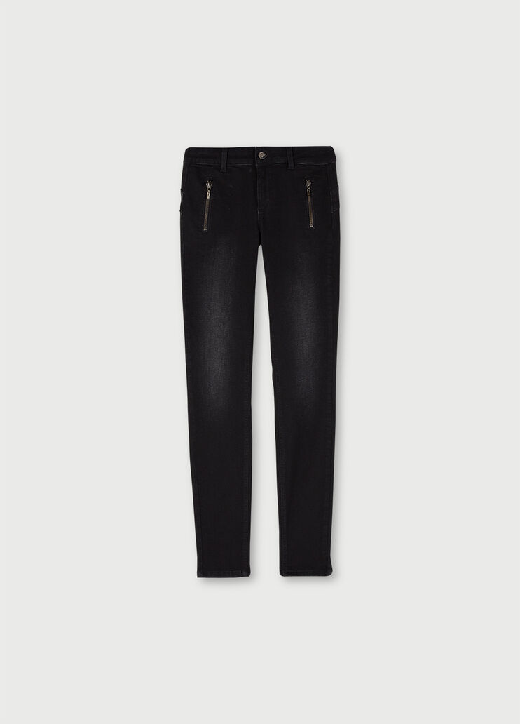 Skinny jeans with zip  Black denim Liu Jo - large image number 4 Skinny jeans with zip  Black denim Liu Jo - large image number 4