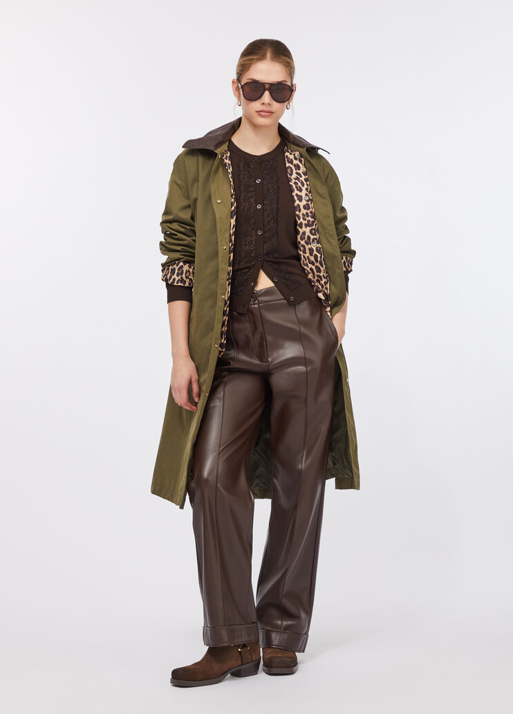 Parka con cappuccio verde militare Liu Jo - medium