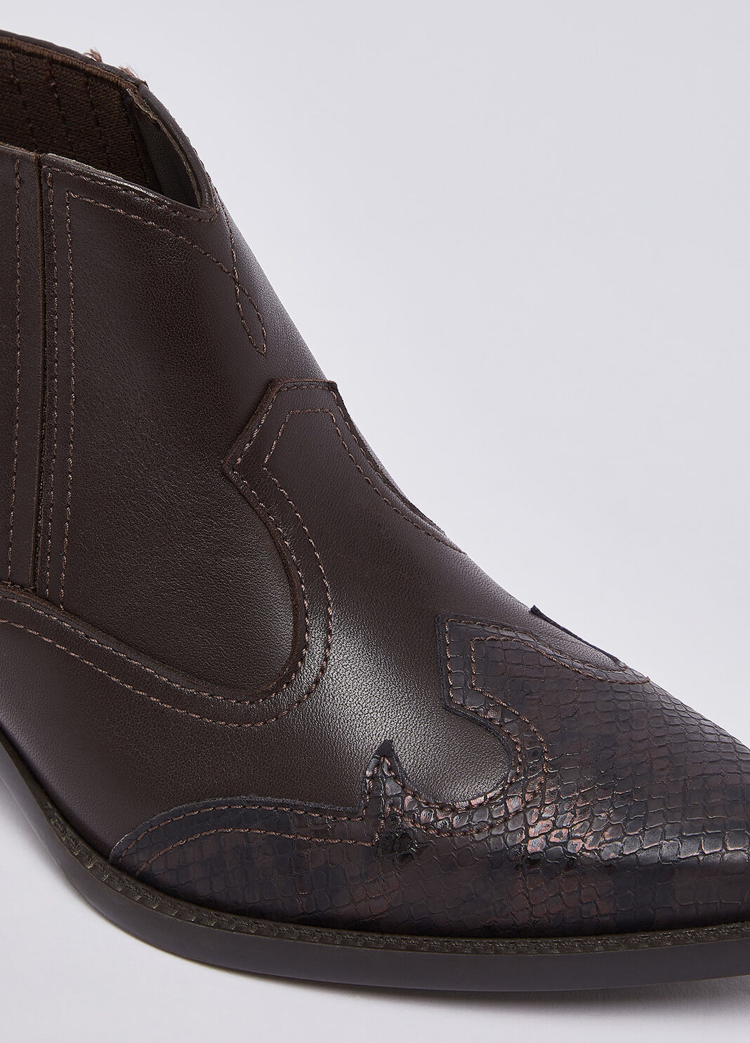 Cowboy ankle boots with python print mocha Liu Jo - large image number 5