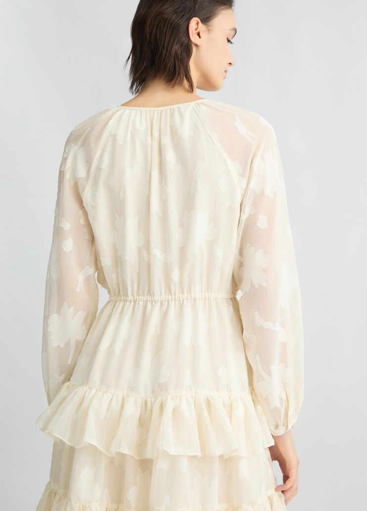 Floral lurex® dress light beige Liu Jo - large image number 3 Floral lurex® dress light beige Liu Jo - large image number 3