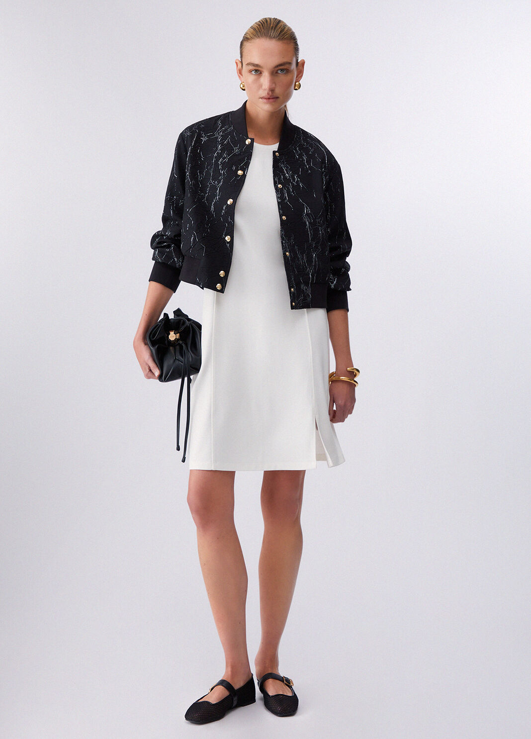 Kurzes Interlock-Jerseykleid Milchwei&szlig; Liu Jo - large image number 5