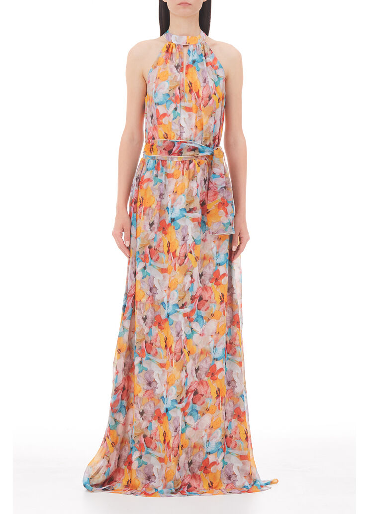 Vestido de fiesta de flores mariposas multicolores Liu Jo - large image number 0 Vestido de fiesta de flores mariposas multicolores Liu Jo - large image number 0