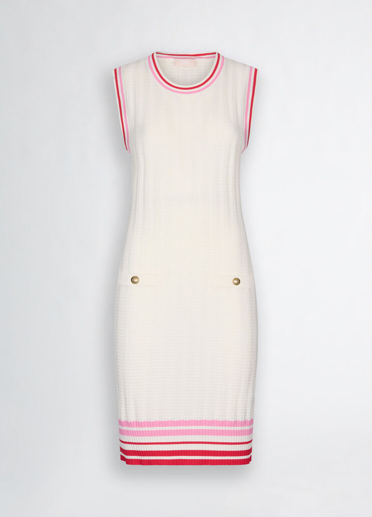 White knit dress white Liu Jo - large image number 6 White knit dress white Liu Jo - large image number 6