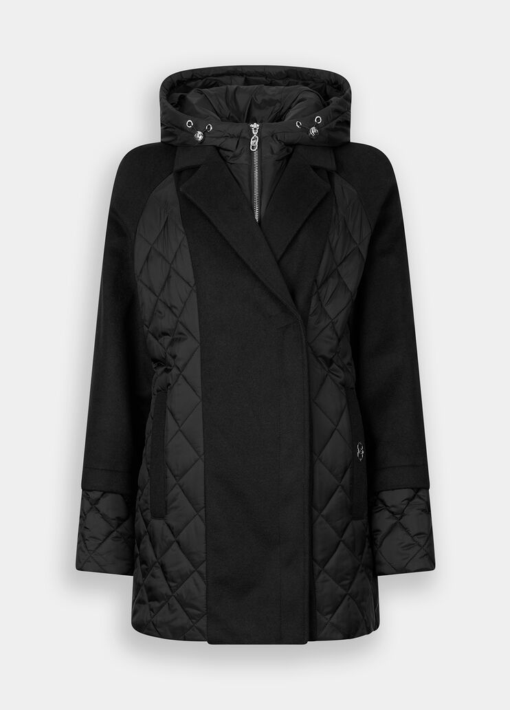 Mantel mit gesteppten Nyloneins&auml;tzen Schwarz Liu Jo - large image number 4